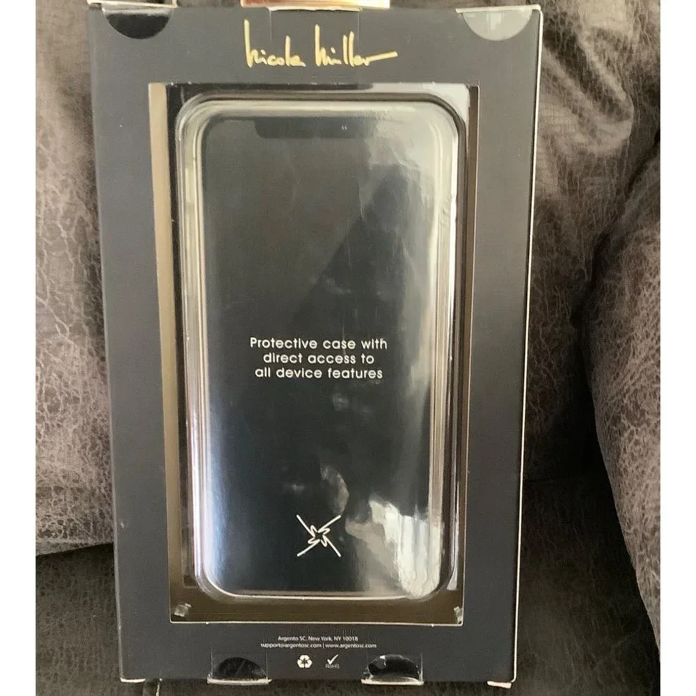 Nicole Miller Cell Phone‎ Case IPhone X/XS Sparkly Iridescent Confetti NEW NWT